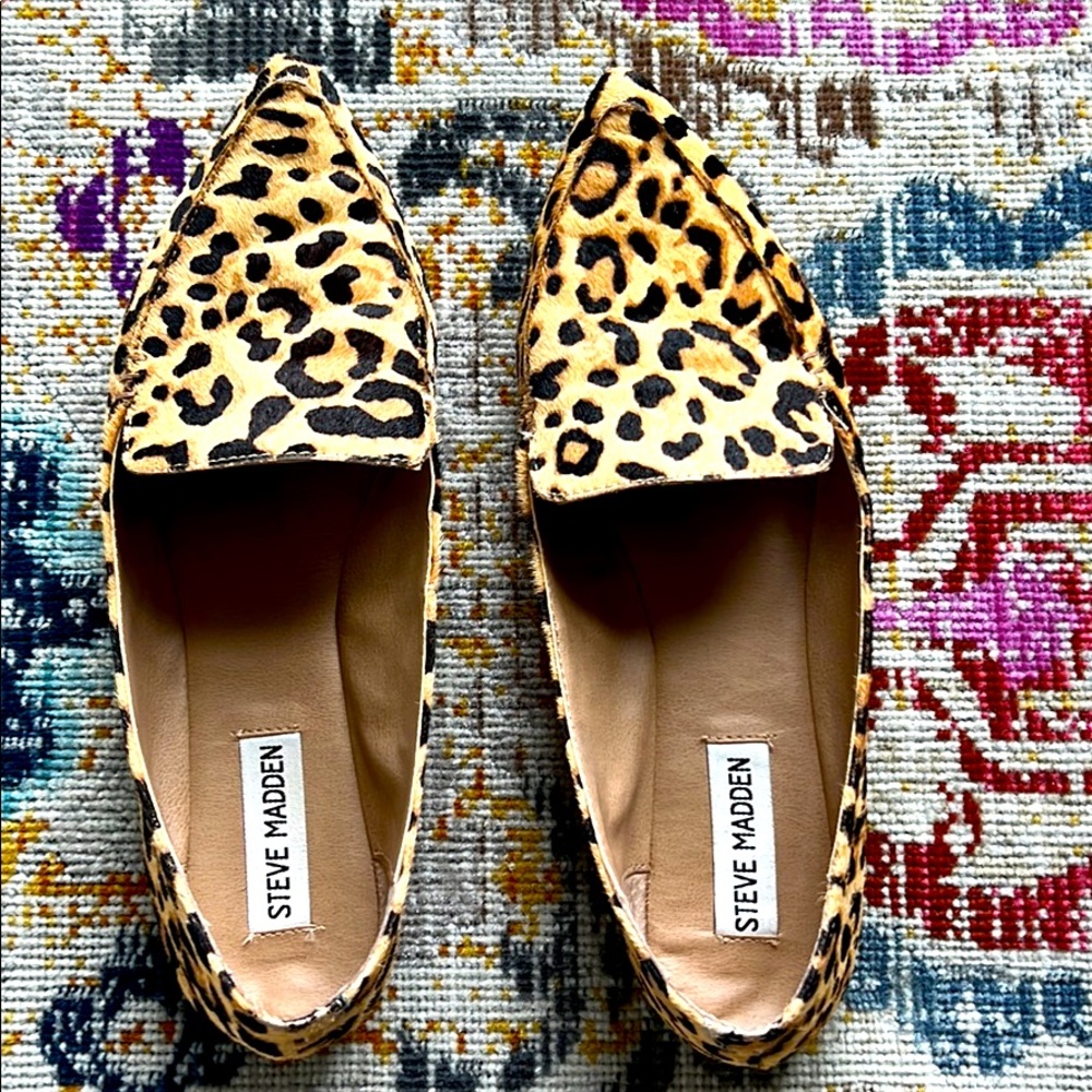Steve Madden leopard flats